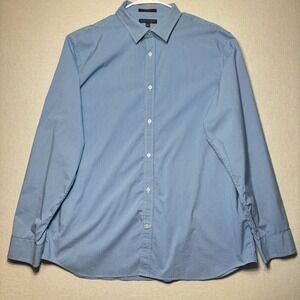 Banana Republic Mens Slim Flex Fit Tech Stretch Cotton Gingham Dress Shirt XXL